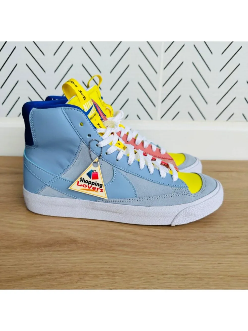 Nike Blazer Mid '77 Dance GS Sz 6Y Big Kids Shoes Blue Orange Sneaker DQ6084-402
